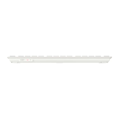 CHERRY KW 7100 MINI BT FOR MAC, Kompakte Mac-Tastatur mit 3 Bluetooth-Kanälen, Deutsches Layout (QWERTZ), Kabelloses Multi-Device-Keyboard, Moonlight White