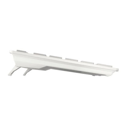 CHERRY KW 7100 MINI BT FOR MAC, Kompakte Mac-Tastatur mit 3 Bluetooth-Kanälen, Deutsches Layout (QWERTZ), Kabelloses Multi-Device-Keyboard, Moonlight White