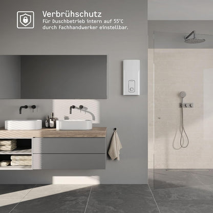STIEBEL ELTRON Elektronischer Durchlauferhitzer DHB 18/21/24 ST Trend –  für Küche und Bad, Modell 204202