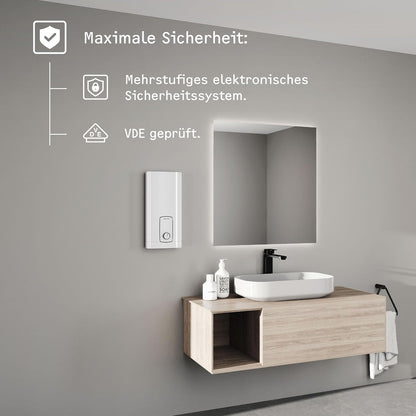 STIEBEL ELTRON Elektronischer Durchlauferhitzer DHB 18/21/24 ST Trend –  für Küche und Bad, Modell 204202