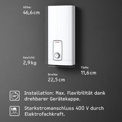 STIEBEL ELTRON Elektronischer Durchlauferhitzer DHB 18/21/24 ST Trend –  für Küche und Bad, Modell 204202