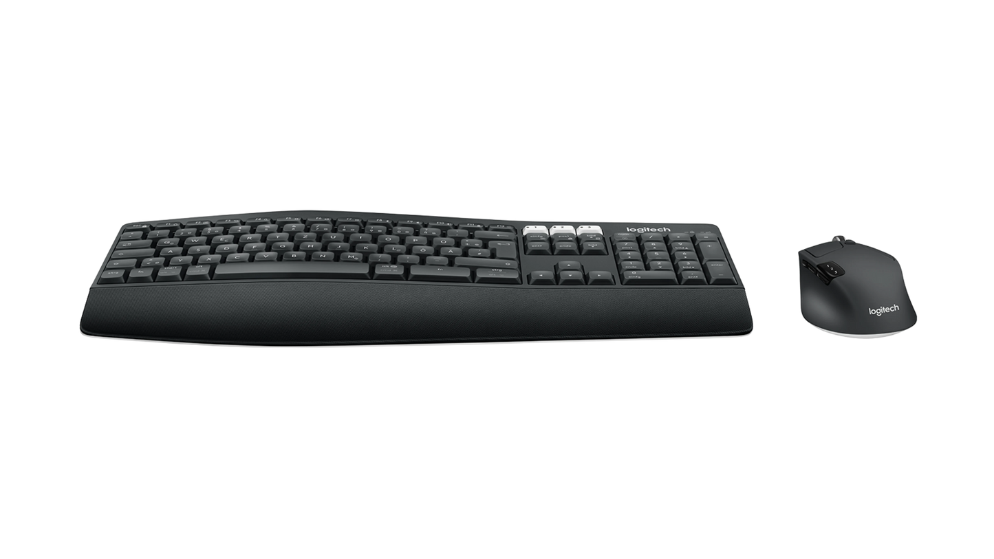 Logitech MK850 Kabellose Tastatur DE QWERTZ Bluetooth & 2.4 GHz mit Komfort-Handballenauflage