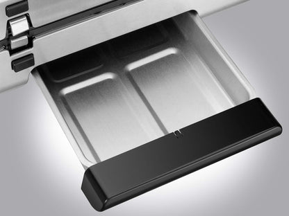 George Foreman Kontaktgrill & Panini- / Sandwichgrill [Smokeless - 87% weniger Rauch] Tischgrill (abnehmbare & spülmaschinengeeignete Grillplatten, 200°C Grilltemperatur, Edelstahlgehäuse) 28000-56