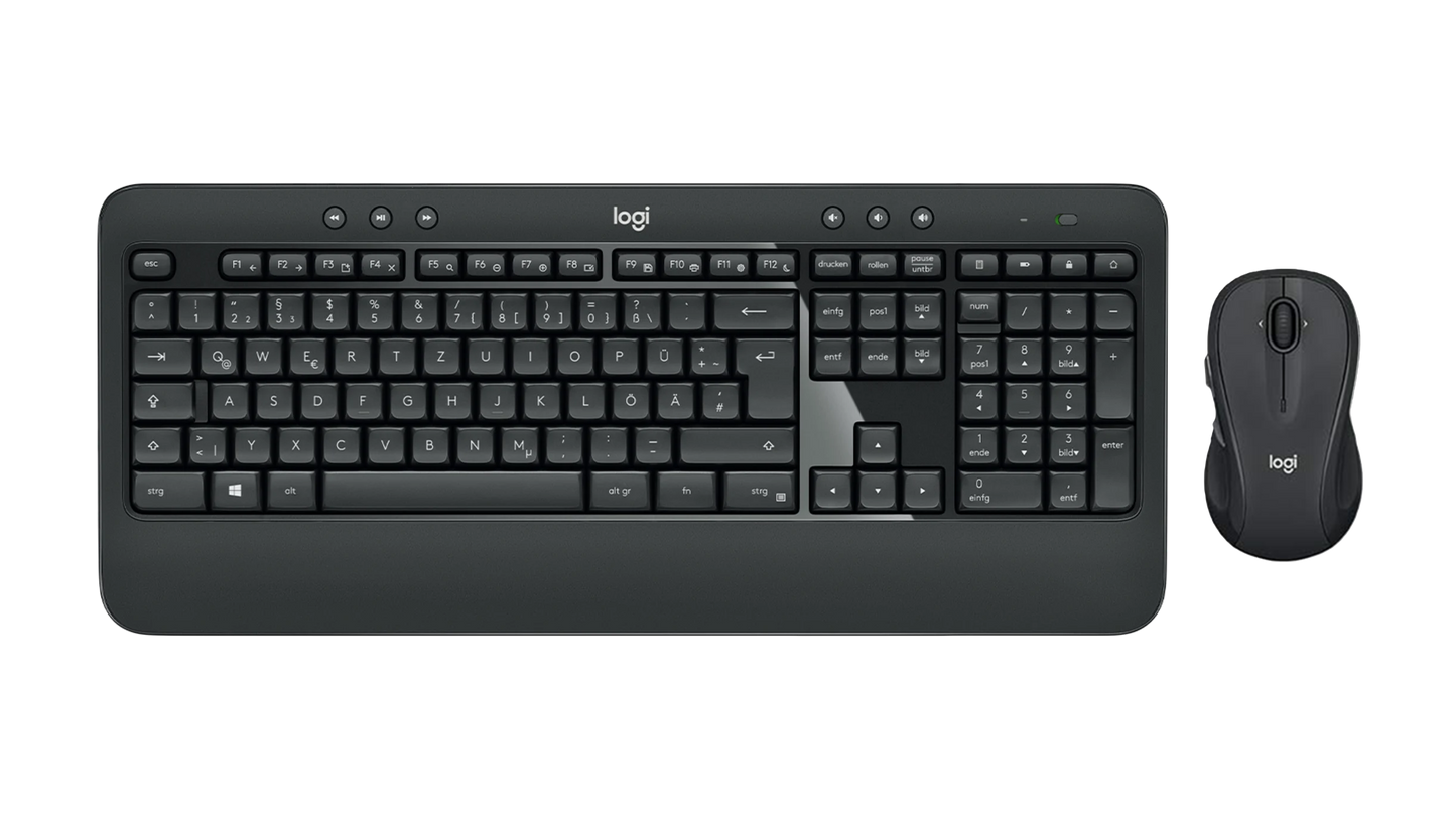 LOGITECH MK545 Advanced, Tastatur & Maus Set, kabellos, Schwarz
