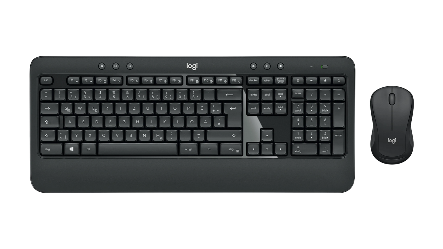 Logitech MK540 Advanced Kabellose Tastatur & Maus Combo, 2,4 GHz Unifying USB, QWERTZ, Schwarz