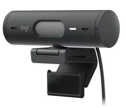 Logitech Brio 500 Full HD Webcam mit Zeigemodus, Auto-Lichtkorrektur & Doppelmikrofon, Graphit