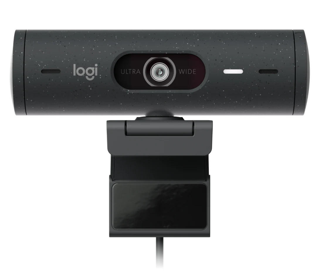 Logitech Brio 500 Full HD Webcam mit Zeigemodus, Auto-Lichtkorrektur & Doppelmikrofon, Graphit