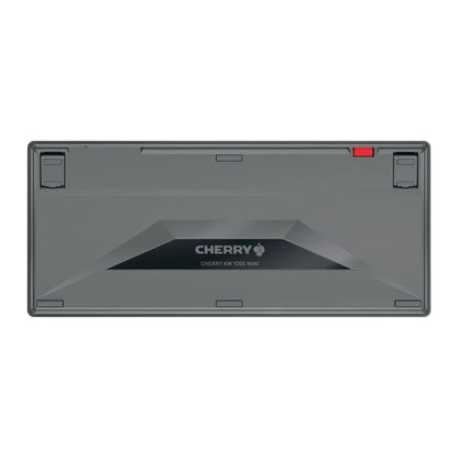 CHERRY KW 9200 MINI, Kompakte Multi-Device-Tastatur für bis zu 4 Geräte, Deutsches Layout (QWERTZ), Bluetooth, 2,4 GHz oder Kabel, Wiederaufladbar, Schwarz
