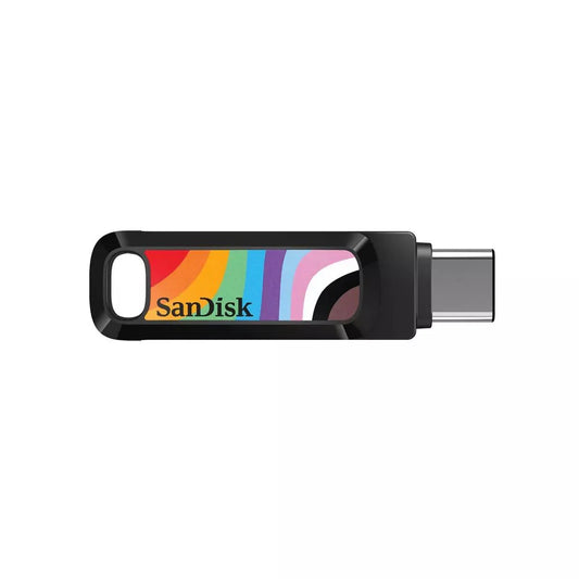 SanDisk 128GB Ultra Dual Drive Go USB Type-C Flash Drive, Rainbow Pride, USB Speicher für iPhone 15 iPhone16