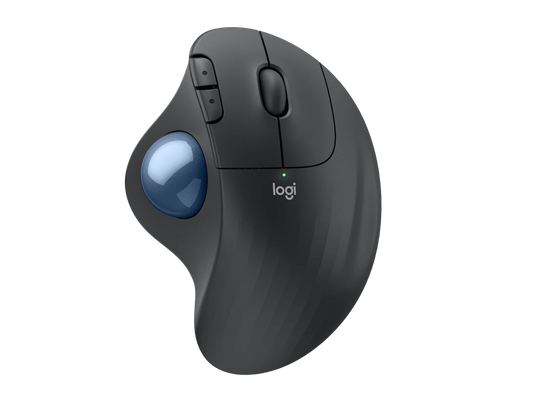 Logitech ERGO M575 For Business kabelloser Trackball – leichte Daumensteuerung, ergonomisches Design, gesichertes Logi Bolt, Bluetooth, weltweit zertifiziert, Windows/Mac/Chrome/ Linux – Grafit