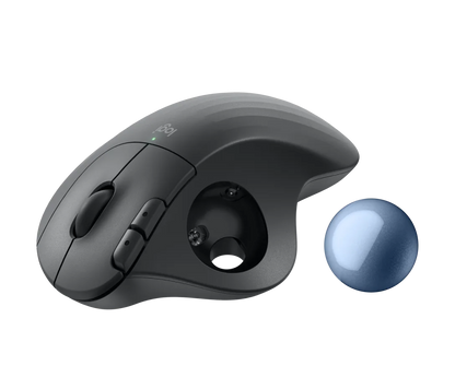 Logitech ERGO M575S Wireless Trackball Eingabe / Ausgabe Mäuse, kabellose Trackball-Mäuse mit Bluetooth und verschlüsseltem Dongle, komfortable Daumensteuerung, für PC/Mac, Schwarz
