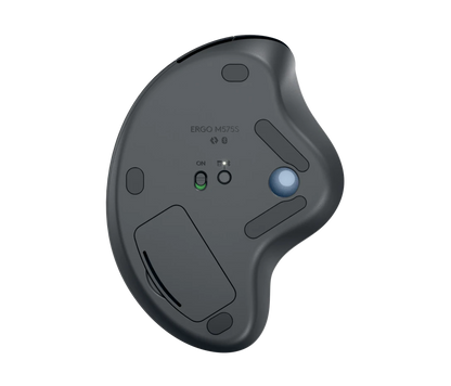 Logitech ERGO M575S Wireless Trackball Eingabe / Ausgabe Mäuse, kabellose Trackball-Mäuse mit Bluetooth und verschlüsseltem Dongle, komfortable Daumensteuerung, für PC/Mac, Schwarz