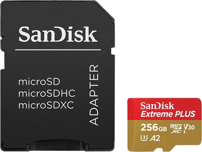 SanDisk Extreme Plus UHS-I, microSDXC Speicherkarte, 200 MB/s, 256 GB