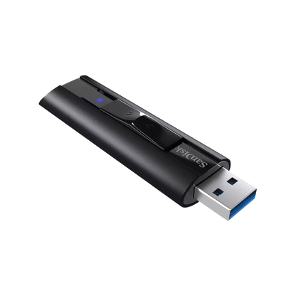 SanDisk Extreme PRO USB 3.2 Solid State Flash-Laufwerk 128 GB (Lesen mit 420 MB/s, Schreiben mit 380 MB/s, Passwortschutz, robustes Gehäuse, RescuePRO Deluxe Software), Schwarz