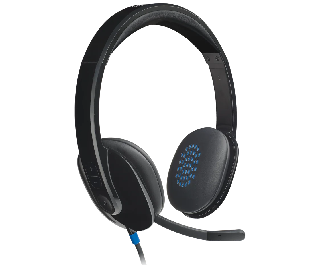 Logitech H540  Kopfhörer mit Mikrofon, Stereo-Headset, Verstellbares Mikrofon mit Rauschunterdrückung über USB-Anschluss