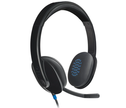 Logitech H540  Kopfhörer mit Mikrofon, Stereo-Headset, Verstellbares Mikrofon mit Rauschunterdrückung über USB-Anschluss