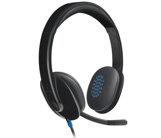Logitech H540  Kopfhörer mit Mikrofon, Stereo-Headset, Verstellbares Mikrofon mit Rauschunterdrückung über USB-Anschluss