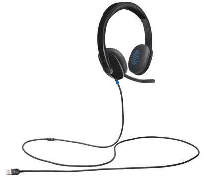 Logitech H540  Kopfhörer mit Mikrofon, Stereo-Headset, Verstellbares Mikrofon mit Rauschunterdrückung über USB-Anschluss