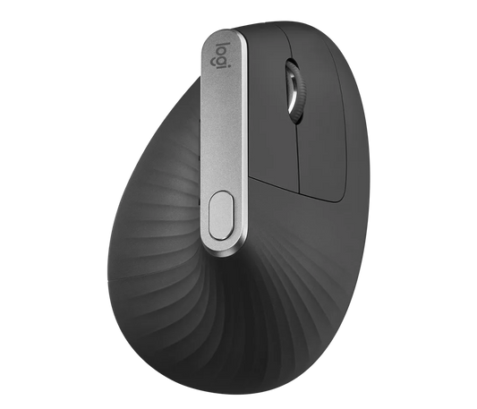 Logitech MX Vertical – Ergonomische Wireless-Maus, Multi-Device, Bluetooth & USB, 4000 DPI, Wiederaufladbar – Graphit