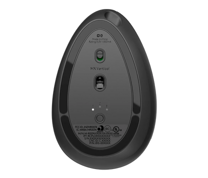 Logitech MX Vertical – Ergonomische Wireless-Maus, Multi-Device, Bluetooth & USB, 4000 DPI, Wiederaufladbar – Graphit