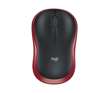 Logitech M185 Kabellose Maus 2,4 GHz mit USB Nano Empfänger 1000 DPI Maus, Rot - Bestartikel-Shop