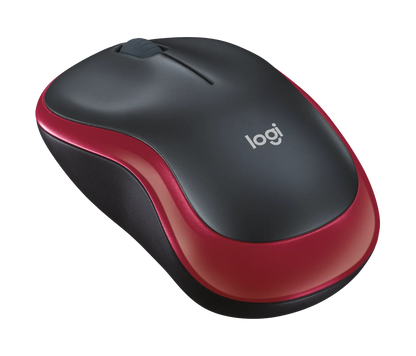 Logitech M185 Kabellose Maus 2,4 GHz mit USB Nano Empfänger 1000 DPI Maus, Rot - Bestartikel-Shop