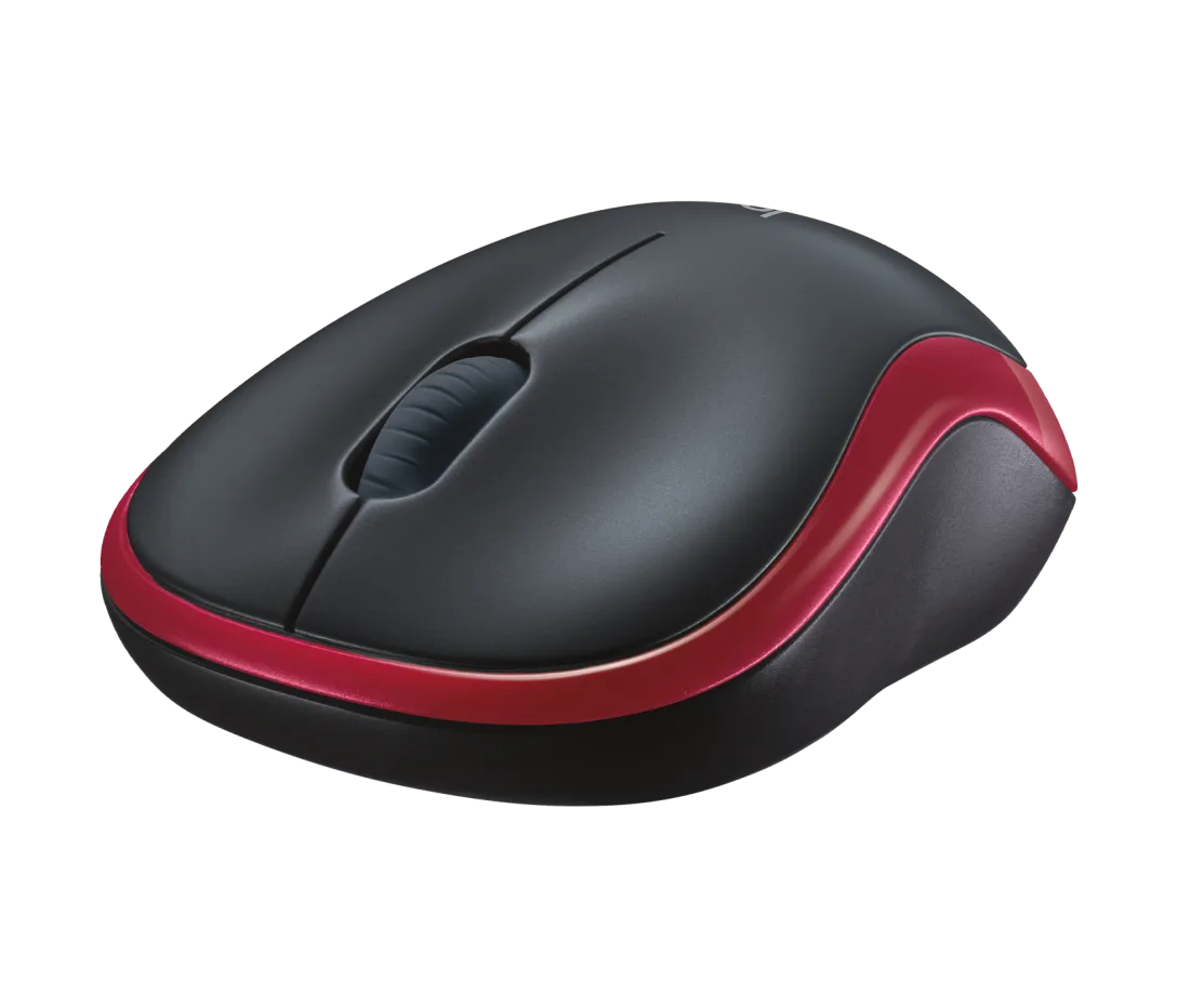 Logitech M185 Kabellose Maus 2,4 GHz mit USB Nano Empfänger 1000 DPI Maus, Rot - Bestartikel-Shop