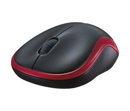 Logitech M185 Kabellose Maus 2,4 GHz mit USB Nano Empfänger 1000 DPI Maus, Rot - Bestartikel-Shop