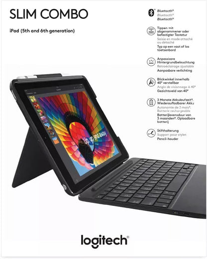 Logitech Slim Combo für iPad der 5. & 6. Generation (920-009034 / 920-009046 NEU