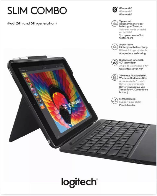 Logitech Slim Combo für iPad der 5. & 6. Generation (920-009034 / 920-009046 NEU