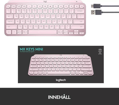 Logitech MX Keys Mini Kabellose Tastatur Bluetooth, QWERTY-Nordic 920-010494 NEU