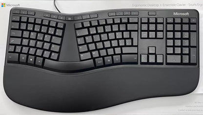 Microsoft Ergonomic Desktop, Tastatur-Maus-Set, USB Anschluss Schweizer QWERTZ